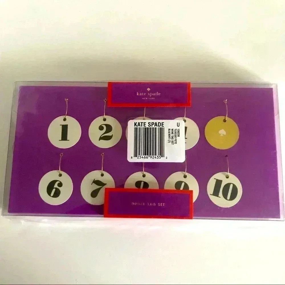 KATE  SPADE - NWT - DRINK TAGS SET OF 10